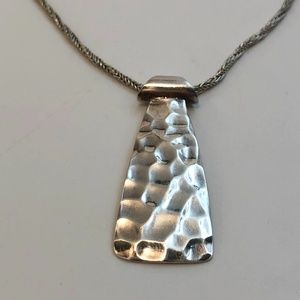 Retired Silpada Sterling Silver Hammered Pendant